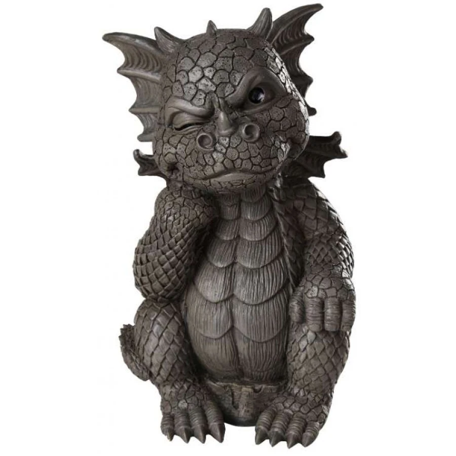 Dragon Sculpture Outdoor Garden Decoration Metal Animal Crafts Small Dragon Statue