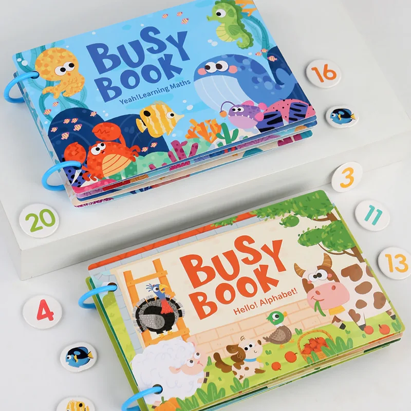 Toddler Quiet Book Early Learning Activities Puzzle Paste Matching Game Montessori Educational Paper Busy Books Toys For Kids