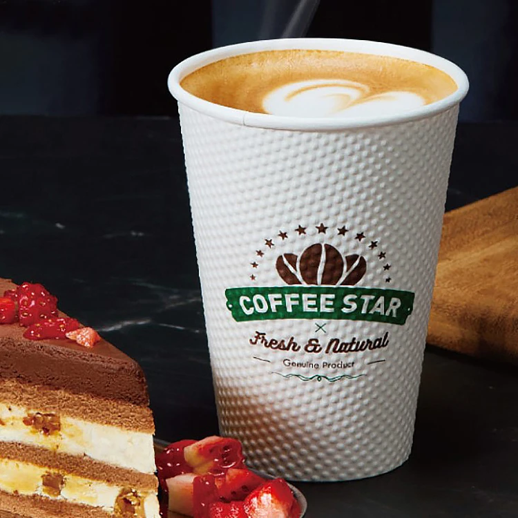14oz printed eco friendly disposable custom logo coffee lid cover paper cups for coffee