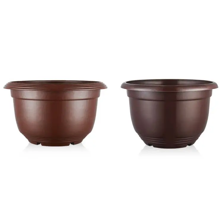 Extra Large Disposable BF Brown Dragon Pot Black Plastic Flower Pot Planting Fruit Tree Cultivation Seedling Pot Brown Thick