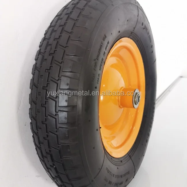 4.00-8 pneumatic wheel with metal rim for wheelbarrow
