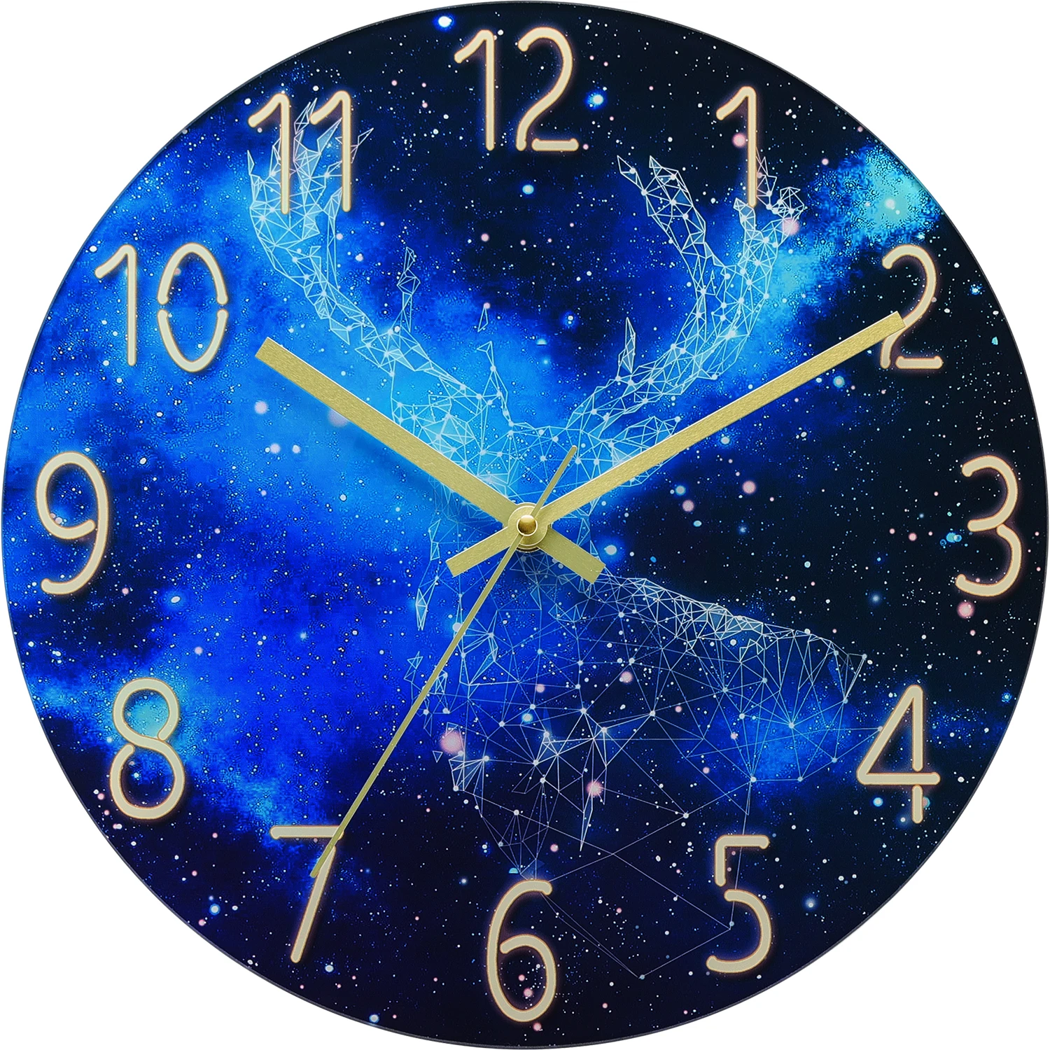 Starry skyGalaxy Modern Quartz 12 Inch Wall Clock