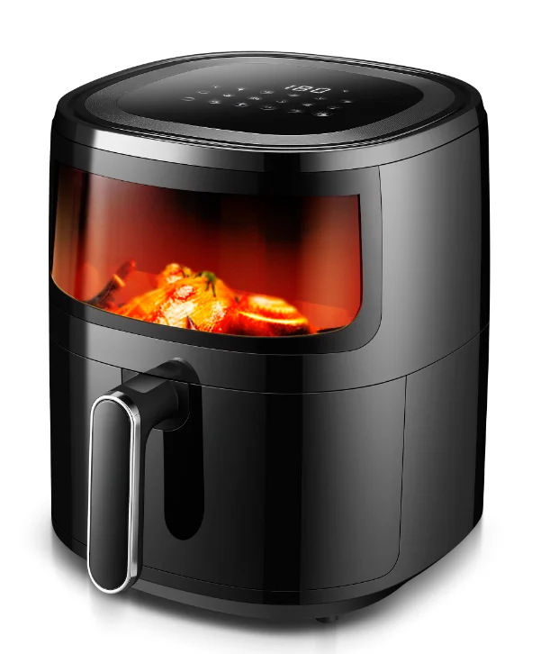 The 5L electronic air fryer with a viewing window is oil-free and safe