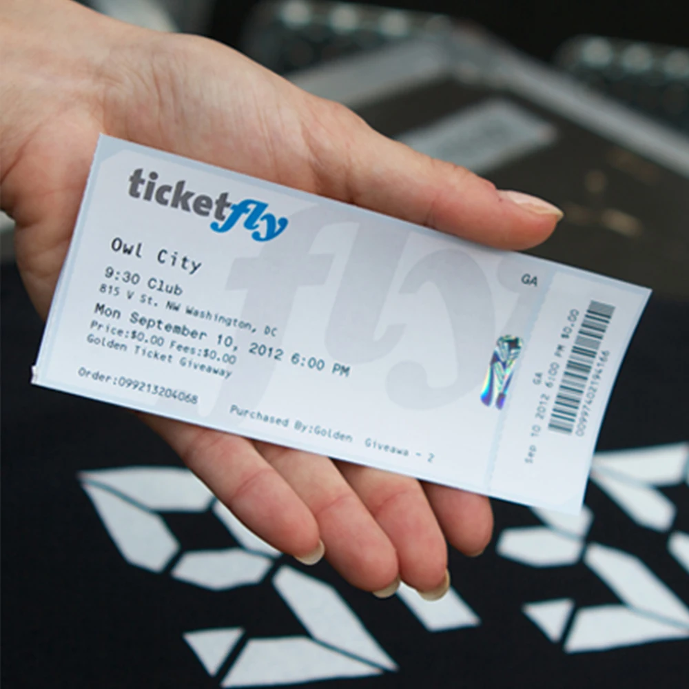 High Security Hologram Ticket Custom Printing Anti-counterfeit Positioning Holographic Hot Stamping Thermal Paper Event Tickets