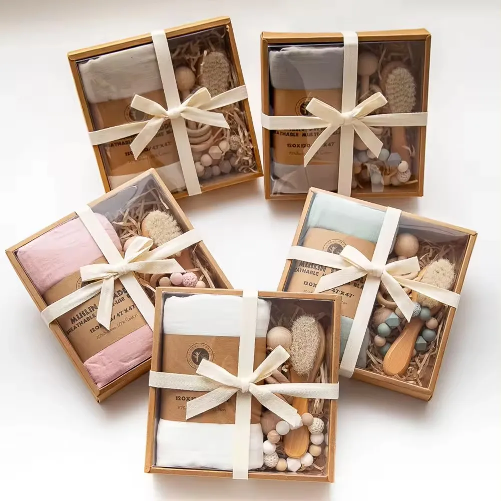 Бамбуковые пеленки из натурального муслина для новорожденных