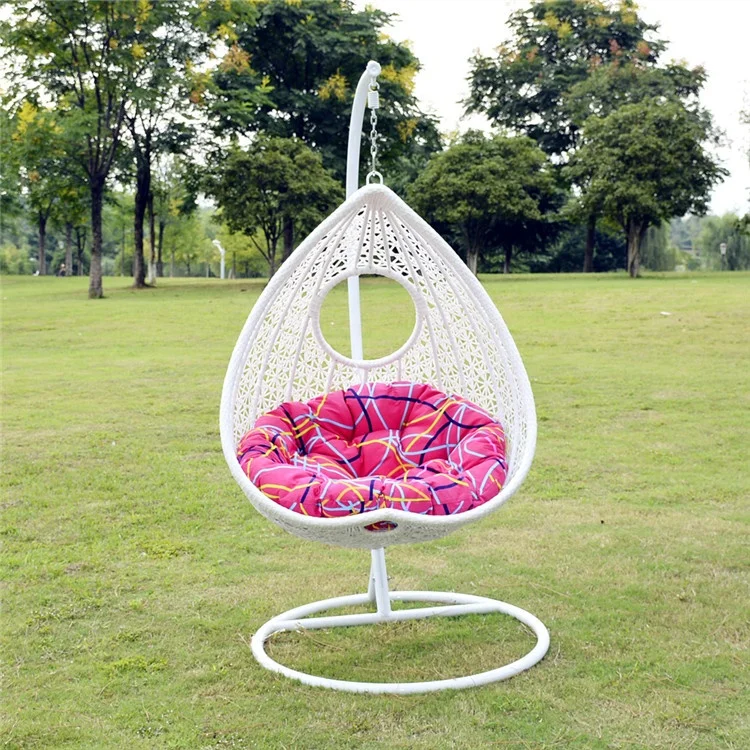 
Cheap Price Indoor Bedroom Balcony Hanging Egg Swing Chair With Metal Stand 
