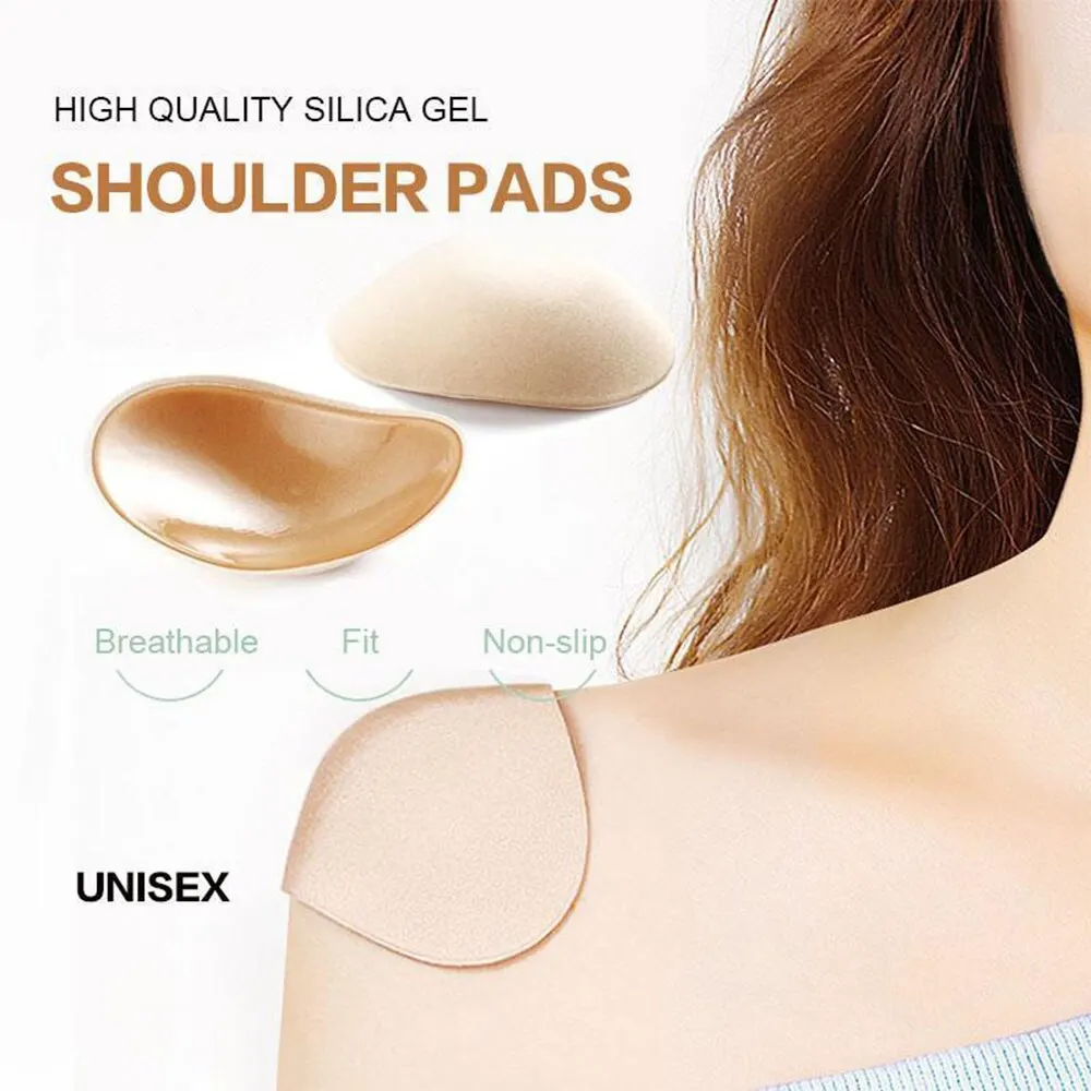 Shoulder Push-up Pads Soft Silicone Adhesive Shoulder Pads Anti-Slip Enhancer Shoulder Pads for Women