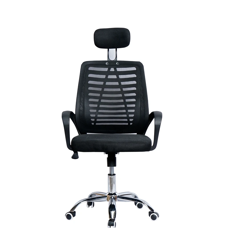 New Design High Back Boss Computer 360 Revolving Headrest Office Mesh Chair With Chrome Leg