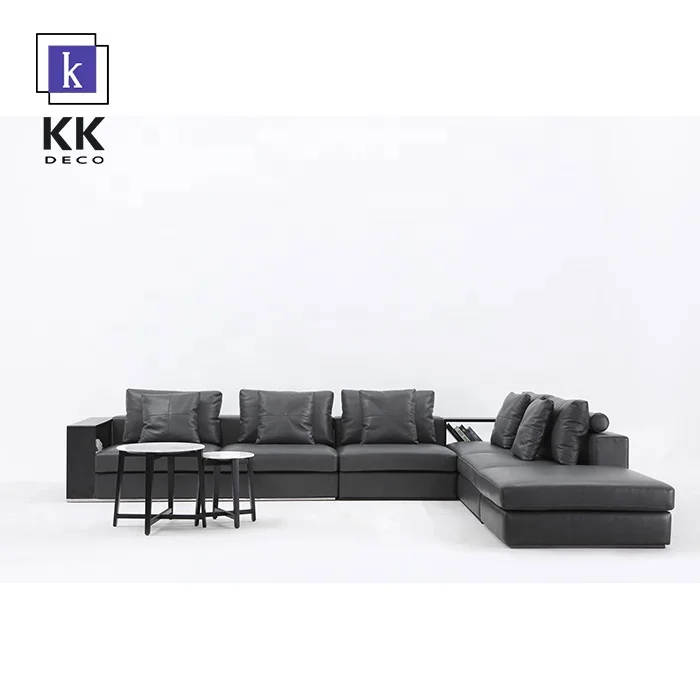Professional Indoor furniture living room sectional chaise lounge suite sofa set
