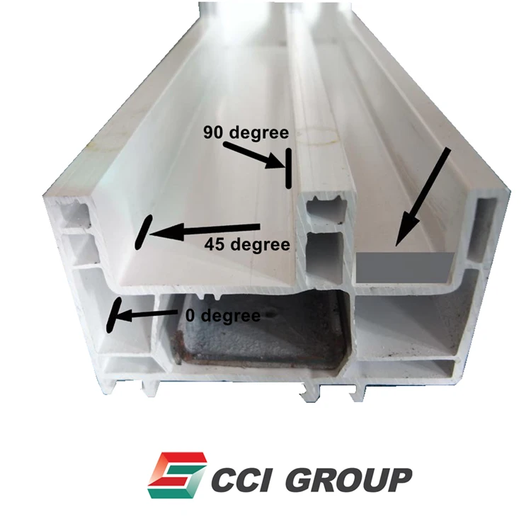 Portable electric pvc window water slot milling machine for plastic door
