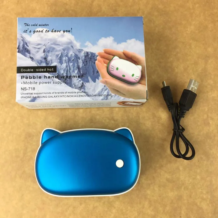 5000mAh Hand Warmer Power Bank Rechargeable Mini Powerbank Colorful Cute Portable Charger Power Bank