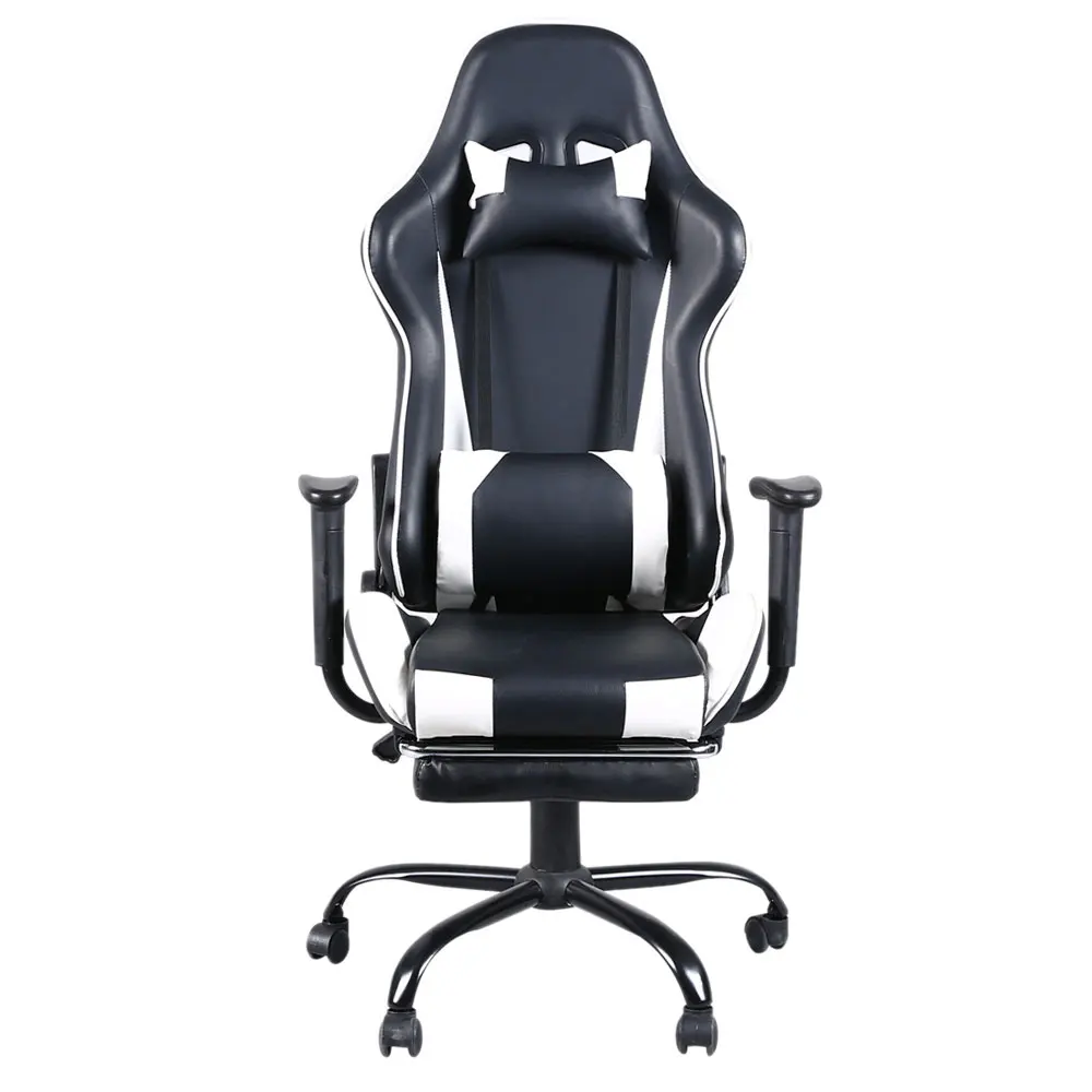 
Reclining High Back Swivel Ergonomic Racing Gaming Office Chair With Footrest 