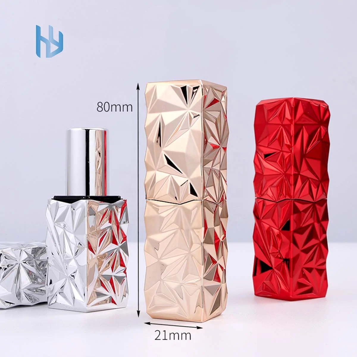 in stock square shape Magnet lipstick Containers 12.1mm luxury Private Label Lipstick Tube
