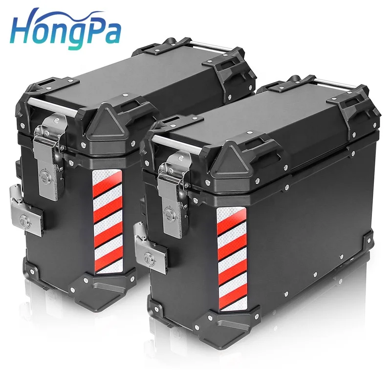 Универсальная мотоциклетная боковая коробка 36 л, алюминиевая водонепроницаемая боковая коробка для мотоцикла, верхняя коробка