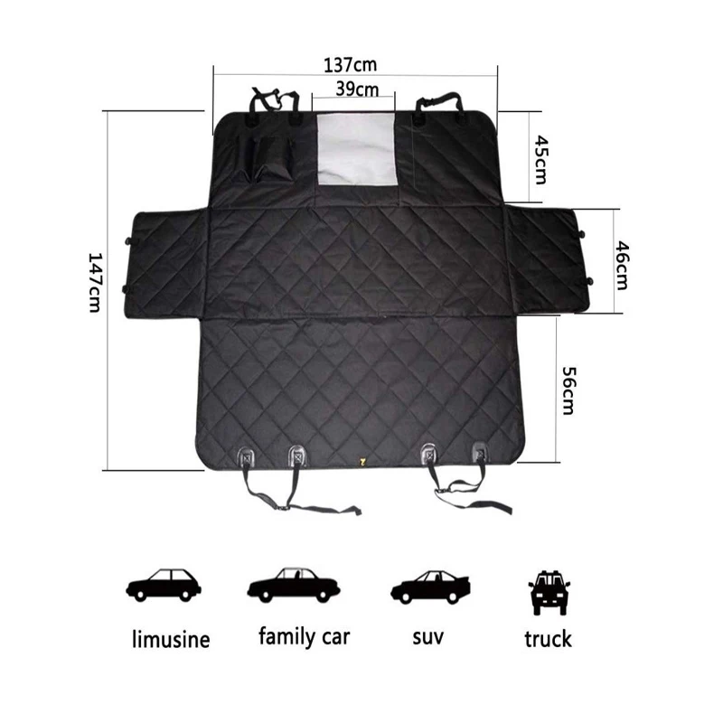 Waterproof Dog Hammock Pet Dog Car Seat Cover