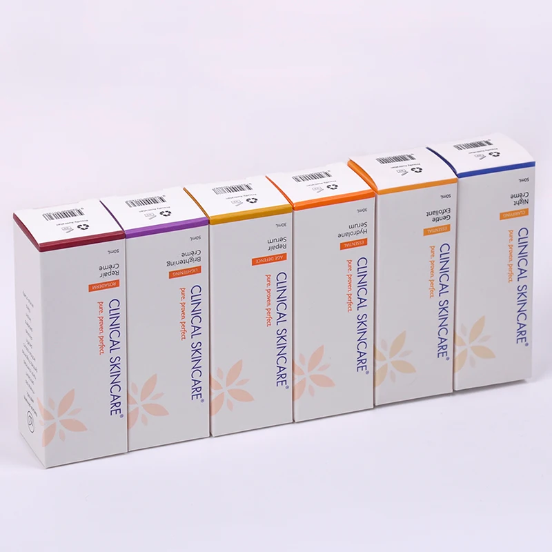 Custom Logo White card Cardboard Thickened Rigid Art Cosmetic Board Gift Packaging Color Card boxes for Skin Care Serum Packing