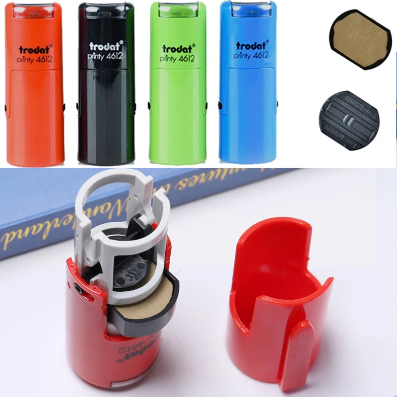 4612 Round 12 mm Automatic Stamp Office Personalized QC QA Stamp Rubber Self Inking Stamps