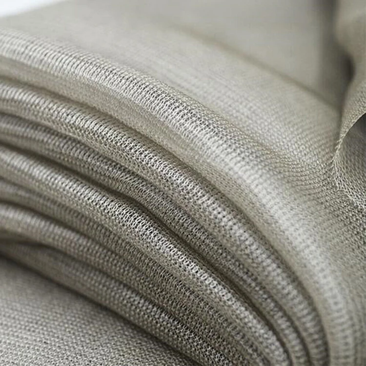 100% Sliver Fiber Conductive Rfid Blocking Mesh Radiation Protection Emf Shielding Cloth Fabric For Curtain Tent