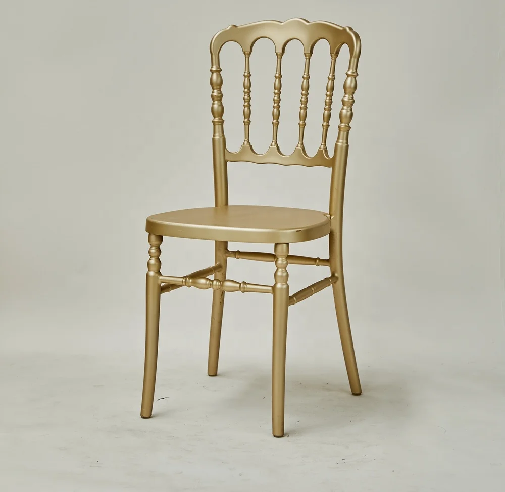 Wedding Banquet Event Rental Dining Gold Color Napoleon Chair