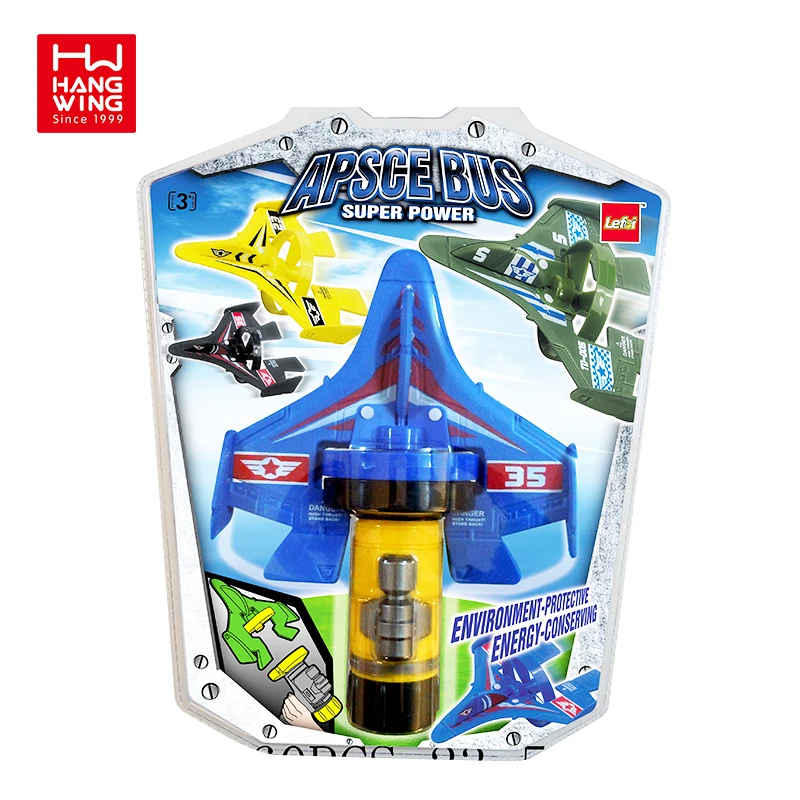 HW Hot selling Baby ejection game Aircrafts flying airplane launcher gun toy catapult foam plane for kids