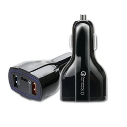 35W 3 Port QC3.0 PD C Type Usb Cigarette Lighter Port Fast Charging Smart Phone Adapter Car Charger