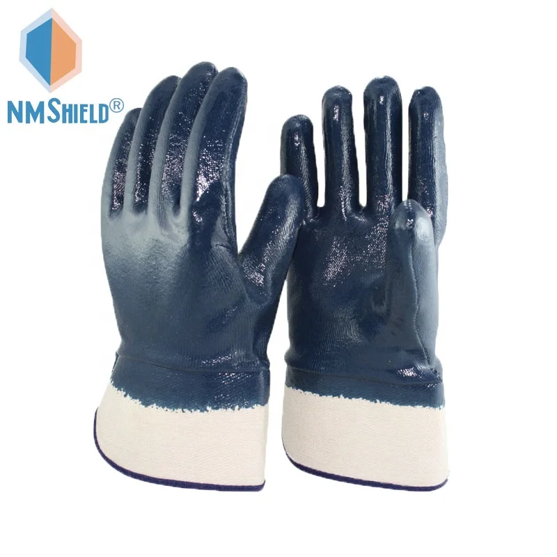 NMSHIELD Heavy Duty Nitrile Gloves Manufacturer Oil Resistant Gloves for Man Construction Gloves Waterproof