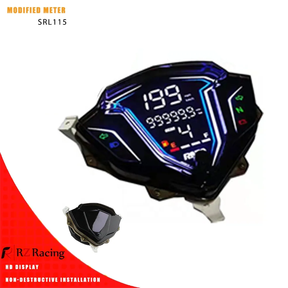 Non-destructive installation of motorcycle high-definition display instrument for SRL115