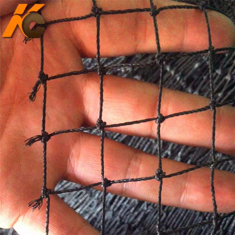 Factory nylon HDPE Knotted bird netting transparent or black monofilament balcony protection net cat safety net