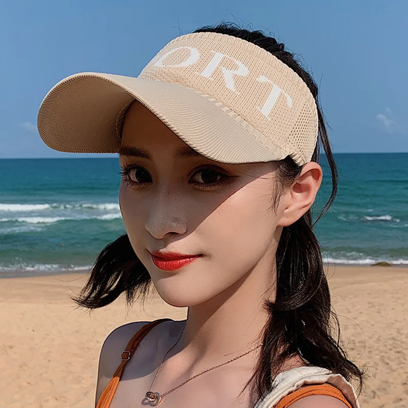 Wholesale Summer Baseball Sports Caps Sun Hats Women Men Unisex Empty Top Visors Hats With Custom Logo