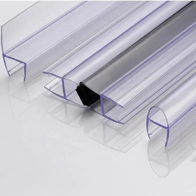Guardian waterproof shower enclosure screen door clear plastic PVC silicone rubber F T H type shaped magnetic seal strips