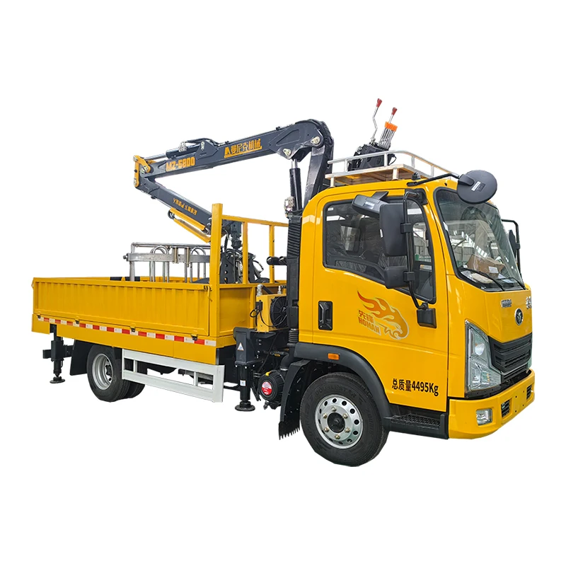 hot Sale Truck Crane 8 Ton steel crap grabber Pickup Truck mounted Crane for sale