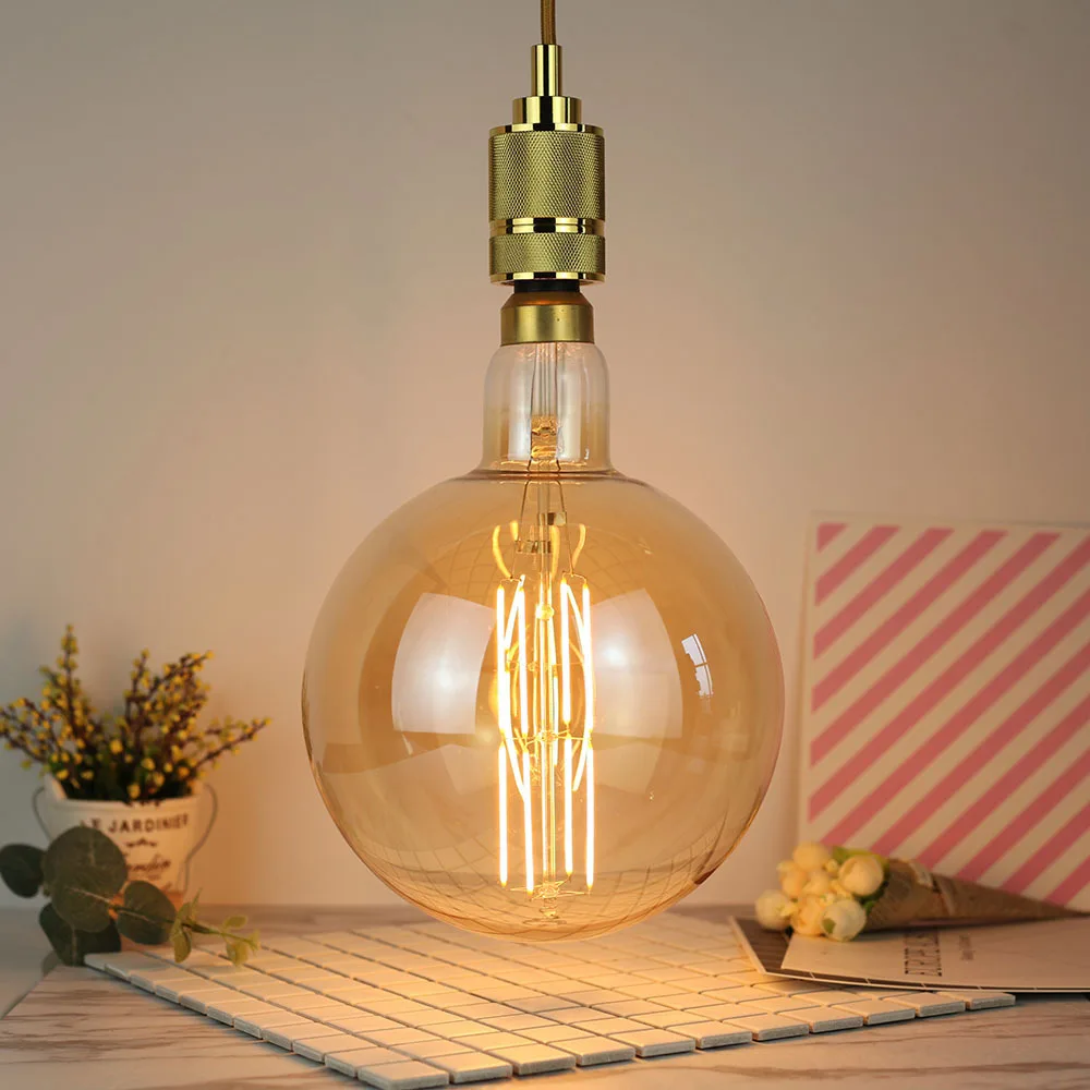 Decorative G200 8W LED filament bubble energy saving retro art decoration chandelier hotel atmosphere  high lumen glass led bulb