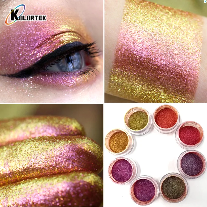 KOLORTEK hot sale chameleon pigment makeup private label loose duochrome eyeshadow