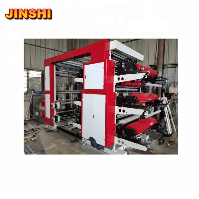 
 Низкая цена, 6 цветов, флексографский принтер, рулонная пленка, печатная машина  