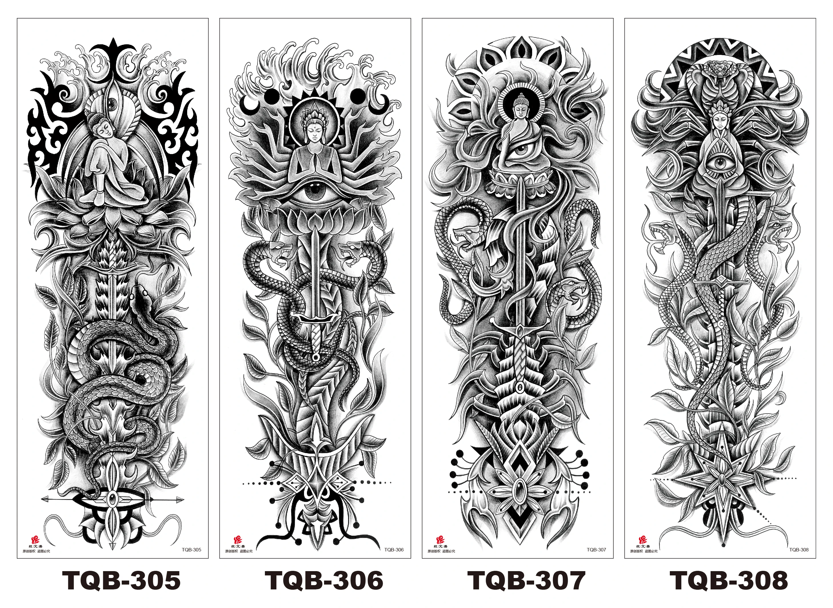 New Arrivals Manufacture Custom 3D Temporary Tattoo Sticker Classic Design Water Transfer Tatoo Ink Tatouage Tattoos Black