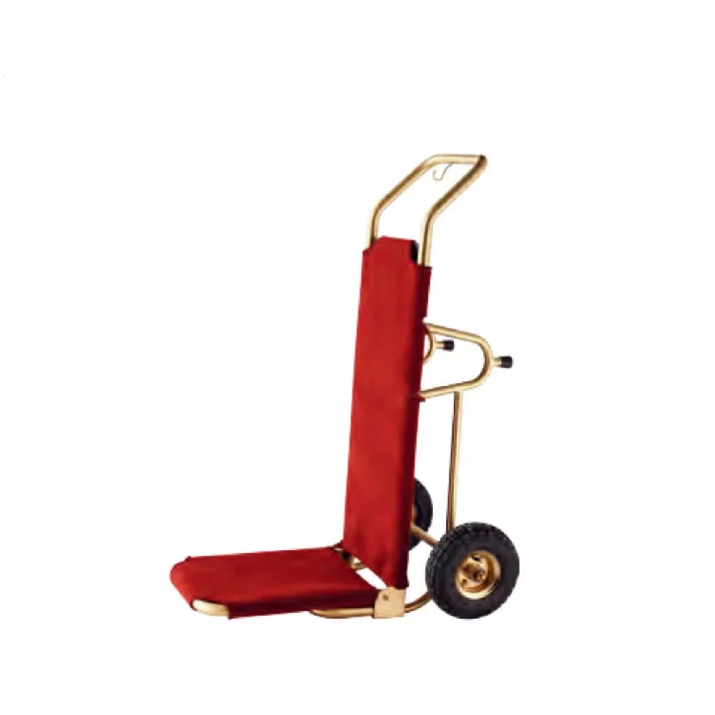 Durable Polished Brass Bellman Hotel Trolley Luggage Cart