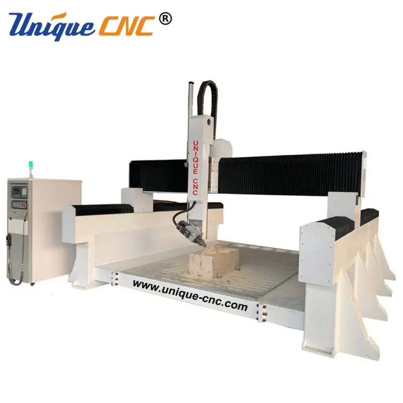 Swing head and rotary axis 4axis cnc milling machine for styrofoam eps fiber statues sculpture