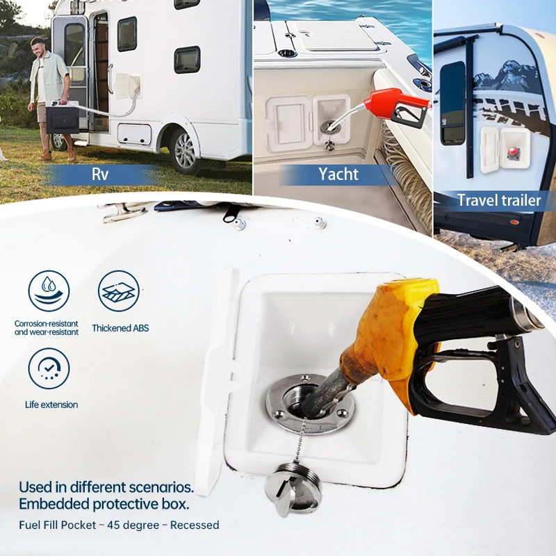 RV Multifunctional Hatch Cover Box for Water Inlet, Fuel Port, Marine Battery Switch, Camper Faucet, Terminal Post, and Wiring