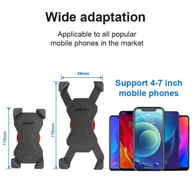 ODIER support customized ABS plastic motorcycle mobile phone holder universal/bike accessories