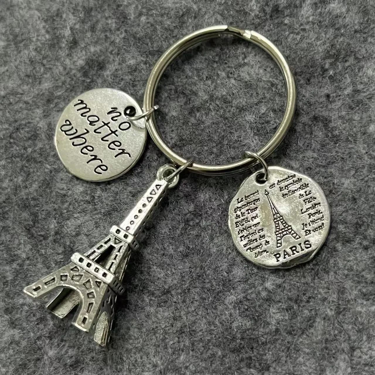 Mini Eiffel Tower Suitcase Keychains Modern Camera Passport Plane Travel Paris Souvenir Keychain for Women