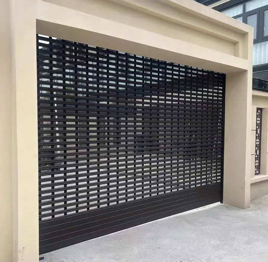 New villa courtyard single-layer hollow stainless steel mesh rolling shutter door