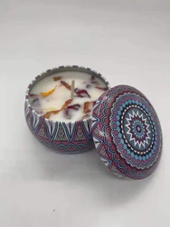 Vintage Ethnic Soy Wax Dried Flower Scented Candles Fragrant Scented Candles for Party Wedding Gift for Home