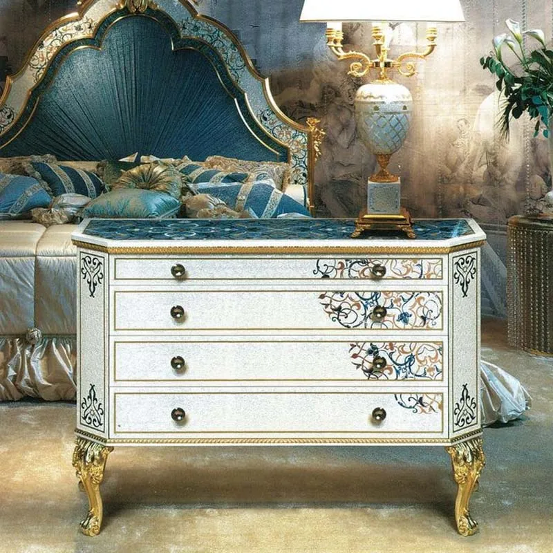  2021 Mid century Italia french palace furniture high end bedroom set main room fabric back king size