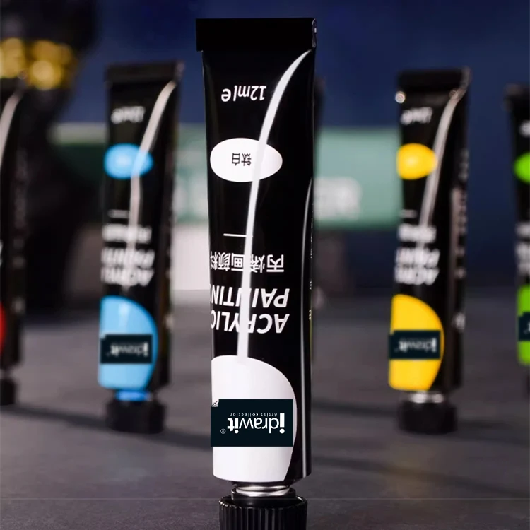 NEW OEM wholesale 12ml tube acrylic painting for beginners canvas  12 18 24 colors acrylic paint set