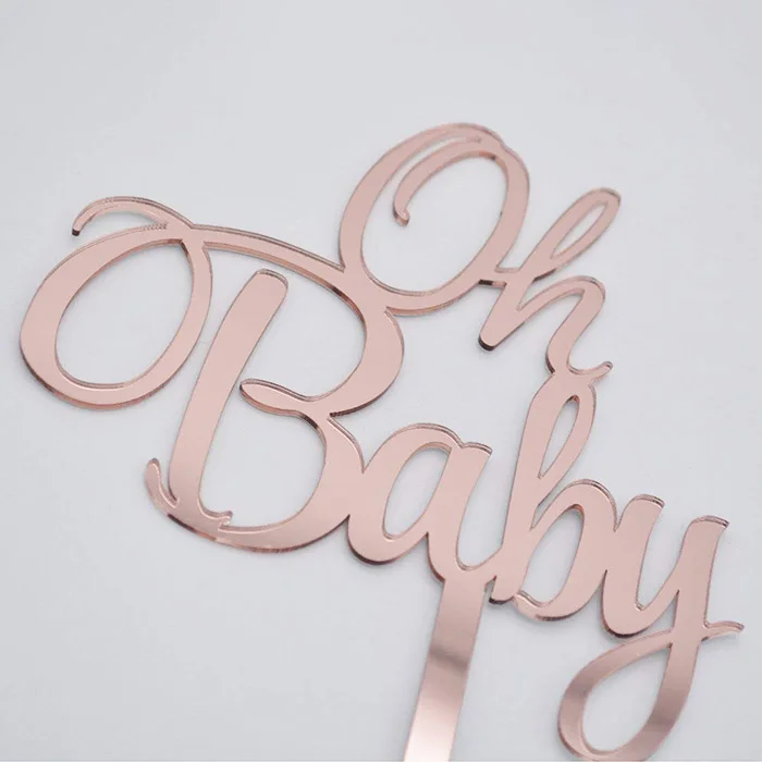 Свадебный детский Душ акриловый Oh Baby торт Pick белый пластиковый