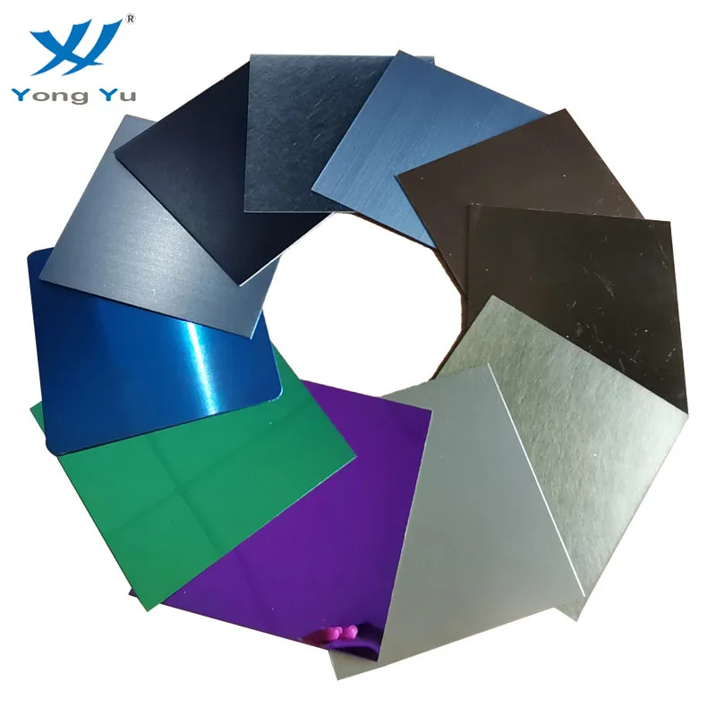YONGYU 201 stainless steel sheet Pvd mirror gold plated color coated decorative stainless steel sheet