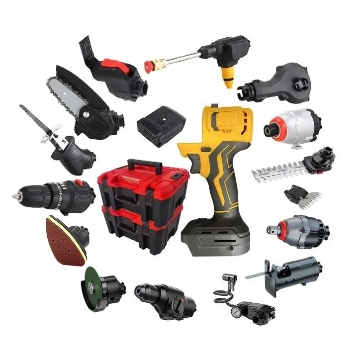 Convenient Home Repair DIY Multi-Function Lithium Battery Tool Includes Electric Wrench and Cutter with Hard Case Packaging