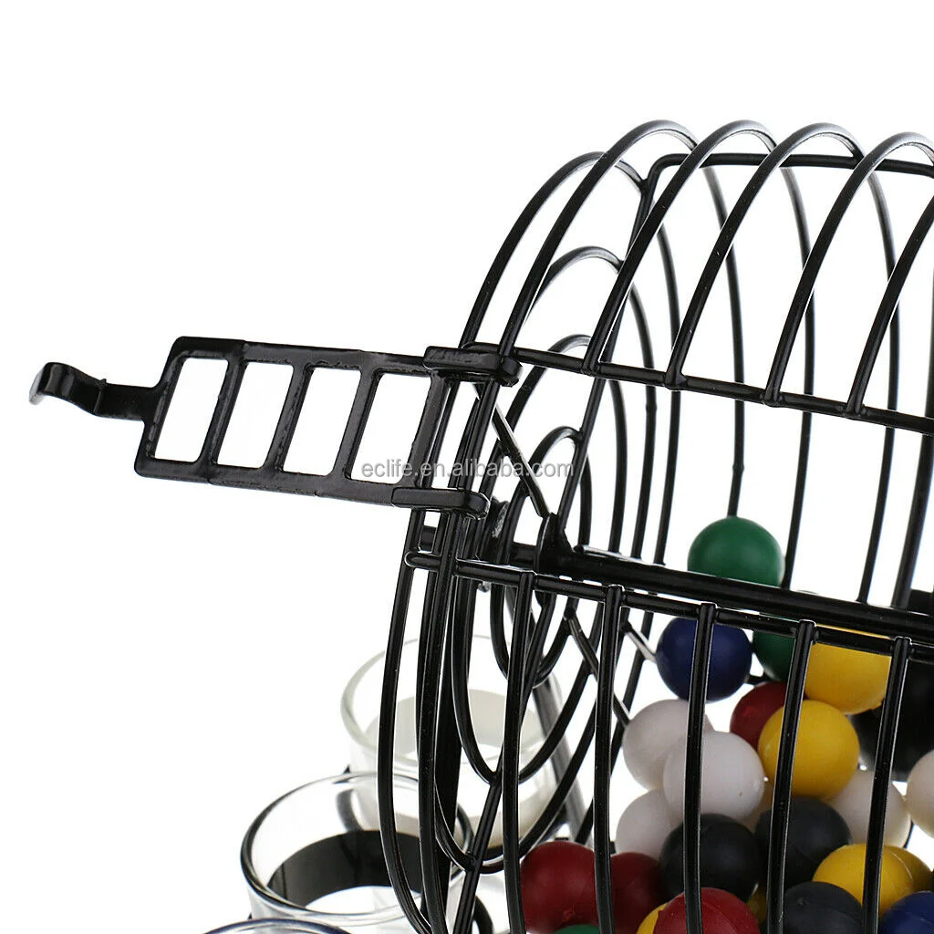 Wholesales 6 Colors Shot Glasses Classic Casino Bingo Lotto Lottery Family Game Set Bingo Drinking Game