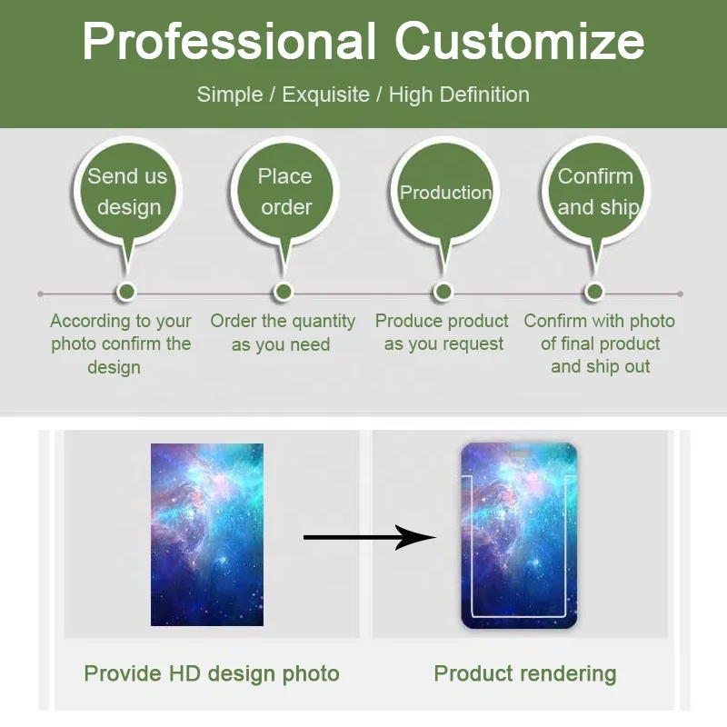 Any Design Cartoon Customize ID Card Protector Low MOQ Sliding Cover Plastic Name Tag Bus Badges Holder Promotional Gift