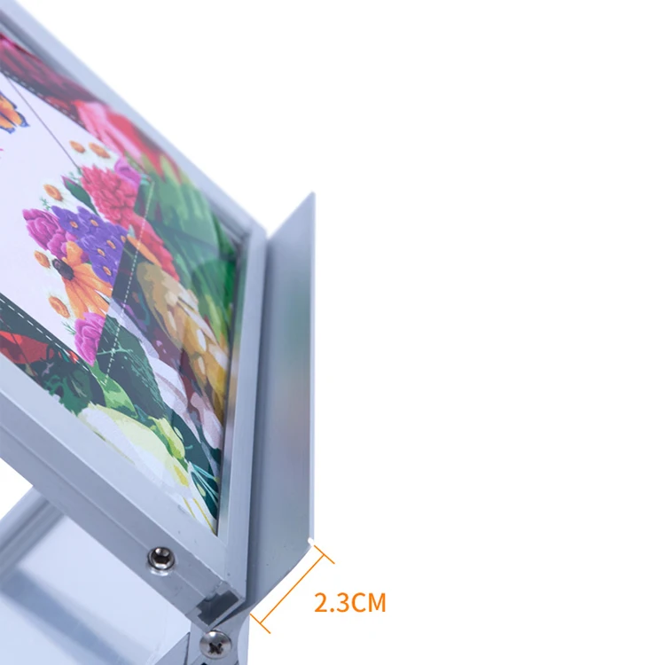 Promotional catalogue aluminum stand acrylic Z shape brochure display stand